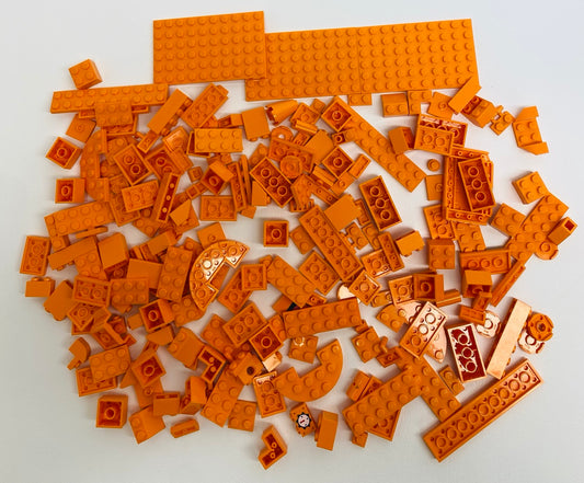 LEGO Orange Fun Pack Mixed Pieces Bricks Slopes Plates and More