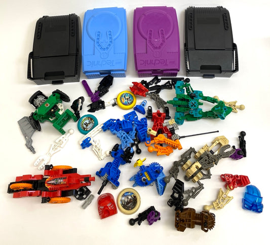 LEGO Bionicle / Throwbots / Slizers Fun Pack Mixed Pieces with Masks Disks and Containers