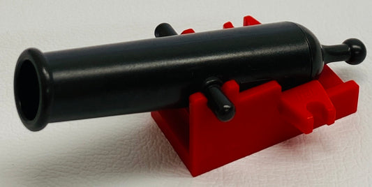 LEGO Cannon With Red Base and Pearl Dark Grey Barrel