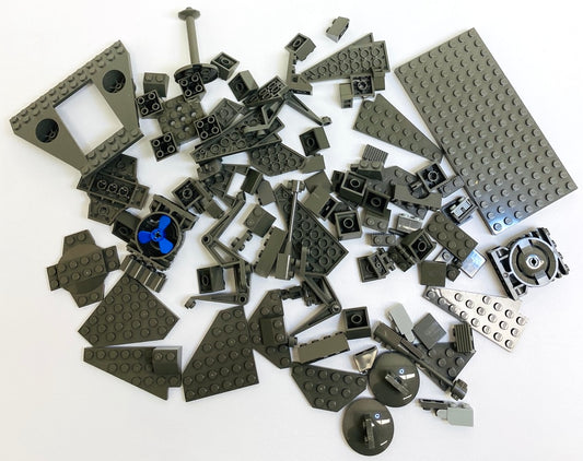 LEGO Dark Grey (Old Shade) Fun Pack Mixed Pieces Bricks Slopes Plates and More