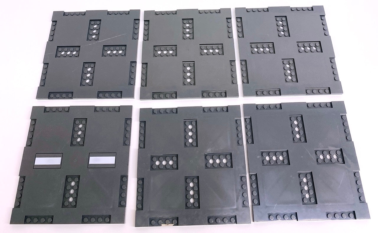 LEGO Road Tile Fun Pack - Brick Modified 16x16 Pack of 6 Dark Bluish Grey