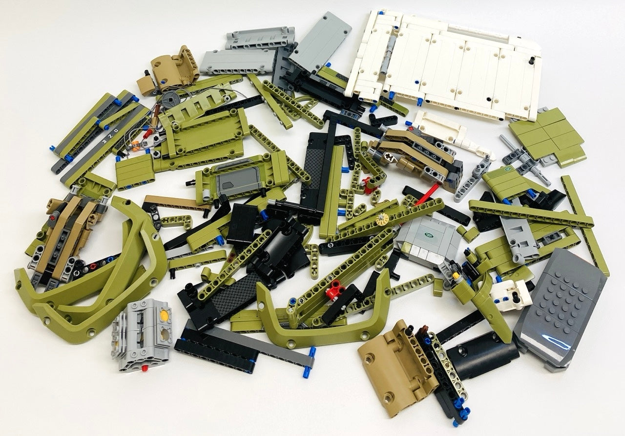 LEGO Technic Fun Pack Mixed Pieces - Panels Liftarms and More - Black Olive Dark Tan White