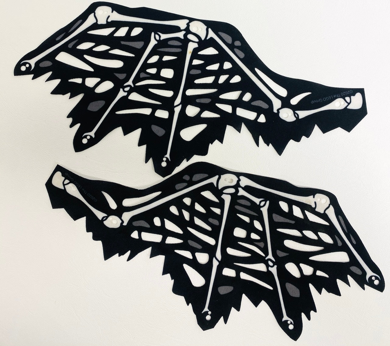 LEGO Cloth Dragon Wings Tattered look with Bones Pattern