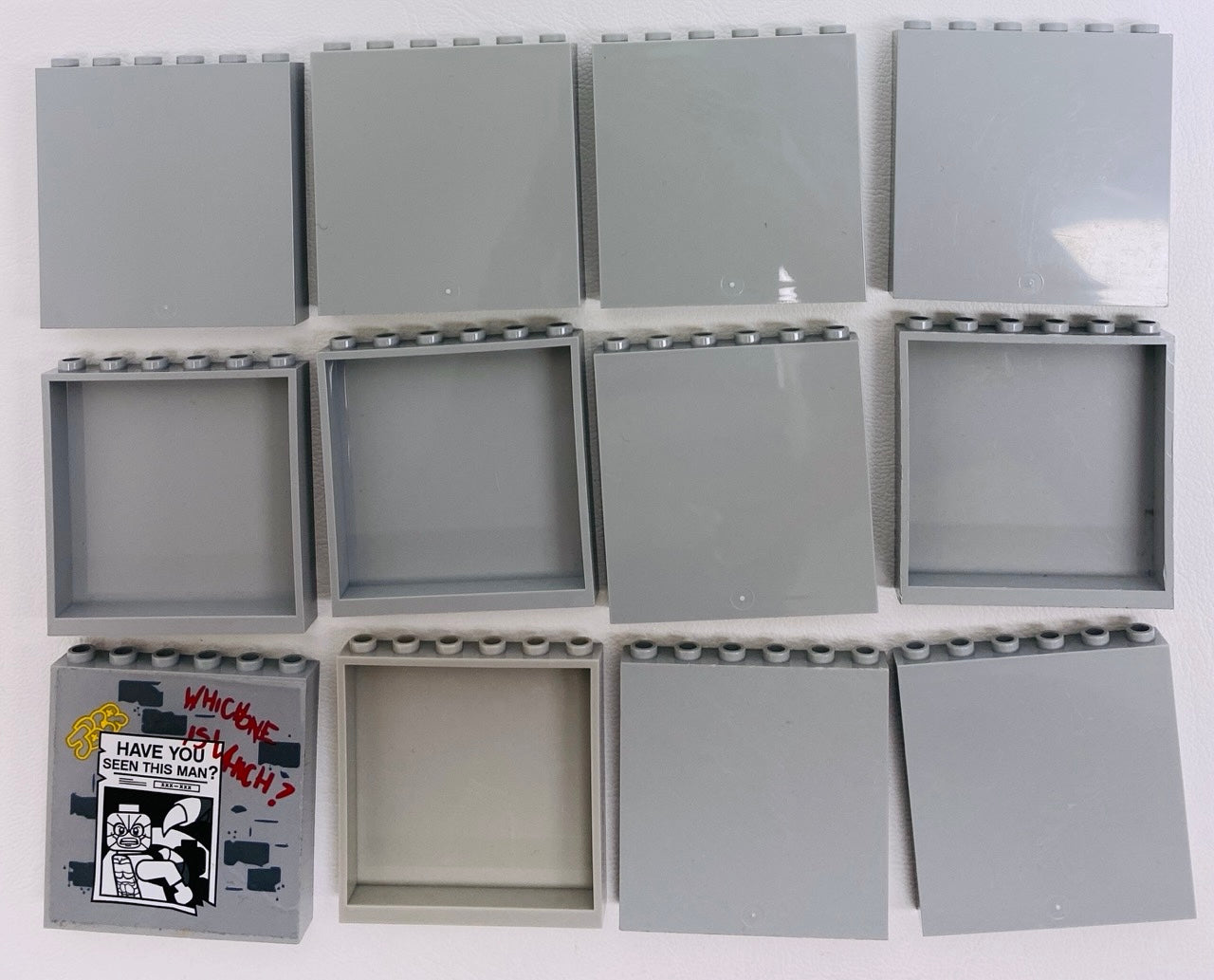LEGO Panel 1x6x5 Pack of 12 Light Bluish Grey