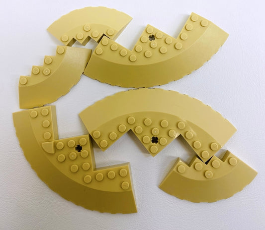 LEGO Tan Round Corner Brick Fun Pack Mixed Sizes