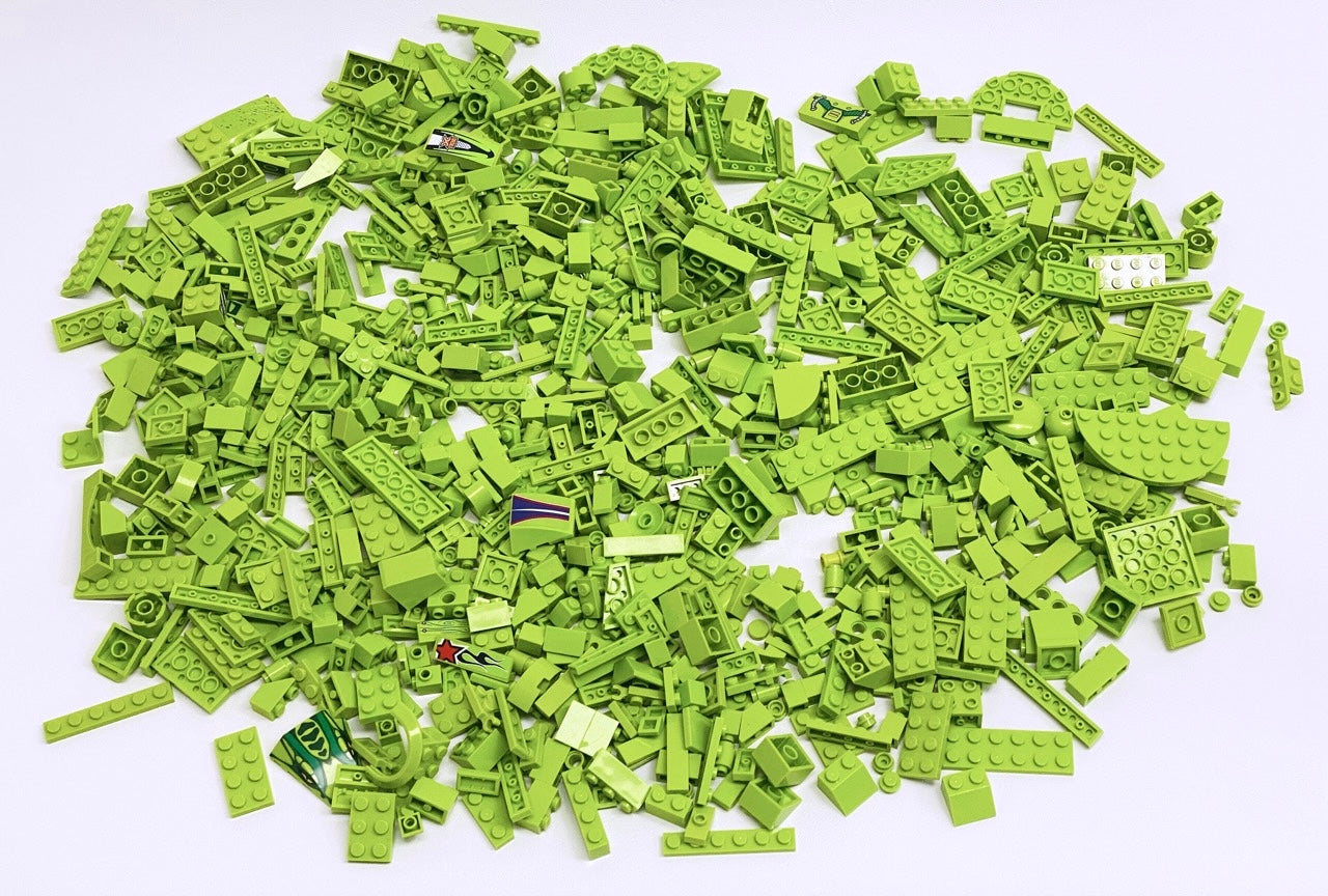 LEGO Lime Green Fun Pack Mixed Pieces Bricks Plates Slopes and More