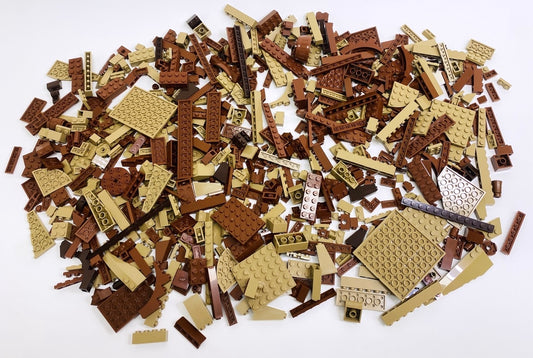 LEGO Shades of Brown Fun Pack Mixed Pieces Bricks Slopes Plates and More