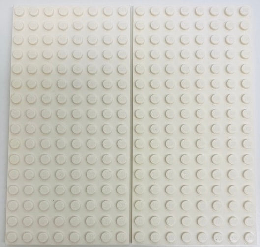 Plate 8×16 Pack of 2 White Medium