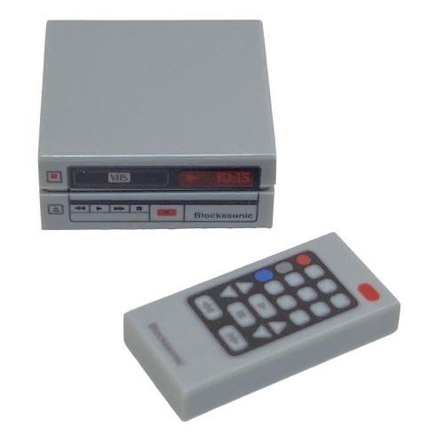 Iconic & Exclusive Waller Customs Blockasonic VCR and Remote! Sold only at BrickResales!