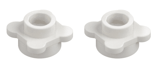 White Plate 4 Petals Pack of 2