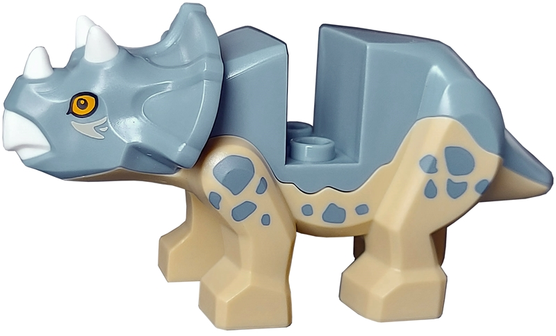 LEGO Animal Baby Dinosaur Triceratops Tan / Sand Blue