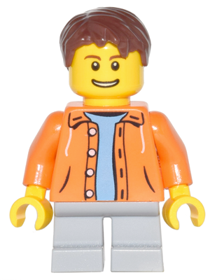 LEGO Winter Village Orange Jacket Minifigure