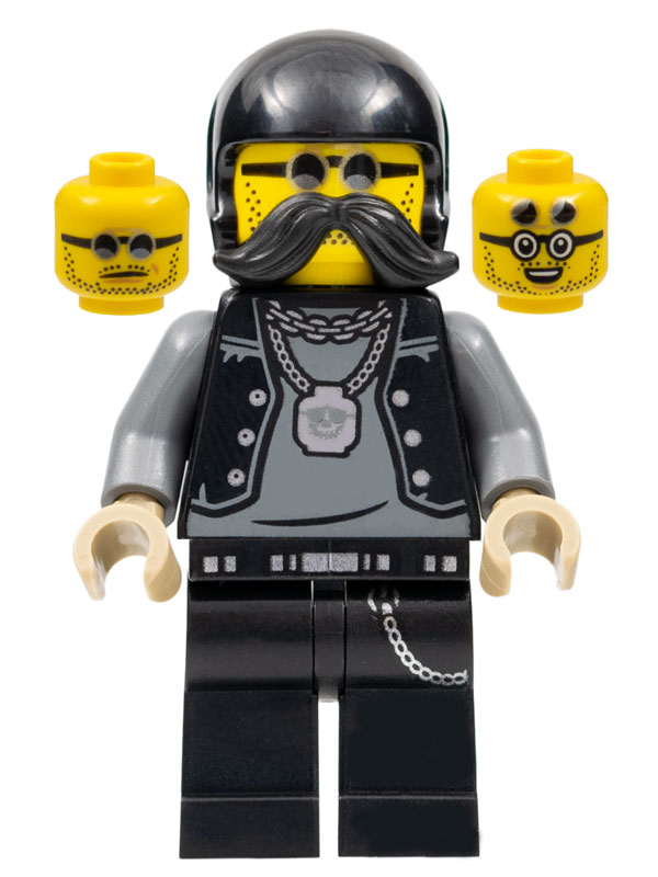 LEGO City Stuntz Lone Wolf Biker Minifigure