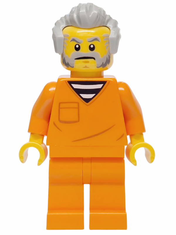LEGO City Jail Prisoner Orange Jumpsuit Minifigure