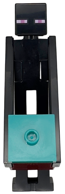 LEGO Minecraft Enderman Minifigure / Dark Red Block With Dark Turquoise Top