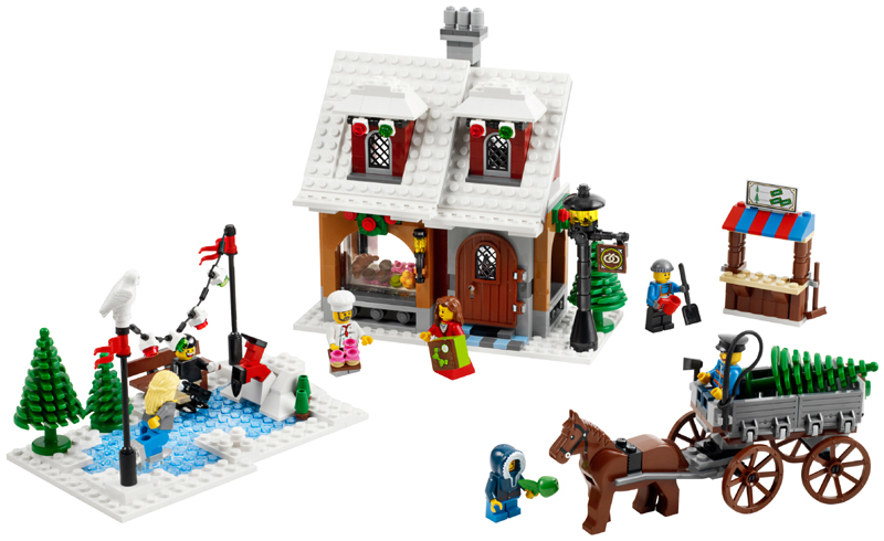 LEGO Creator Winter Village Bakery Set #10216 Includes Minifigures and Instructions