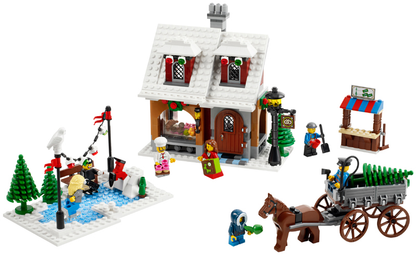 LEGO Creator Winter Village Bakery Set #10216 Includes Minifigures and Instructions