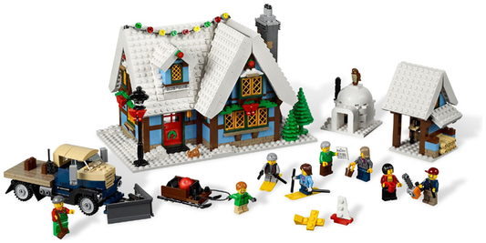 LEGO Creator Winter Village Cottage Set #10229 Includes Minifigures and Instructions