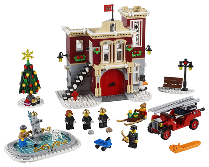 LEGO Creator Winter Village Fire Station Set #10263 Includes Minifigures and Instructions