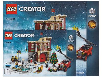 LEGO Creator Winter Village Fire Station Set #10263 Includes Minifigures and Instructions