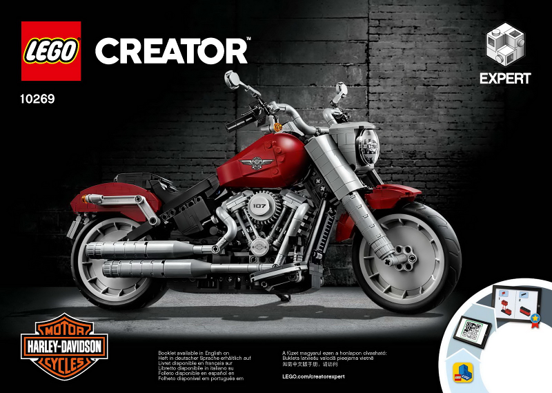 LEGO Creator Harley-Davidson Fat Boy Set #10269 - As Pictured - Includes Instructions