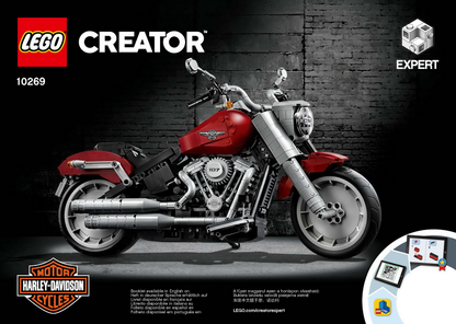 LEGO Creator Harley-Davidson Fat Boy Set #10269 - As Pictured - Includes Instructions