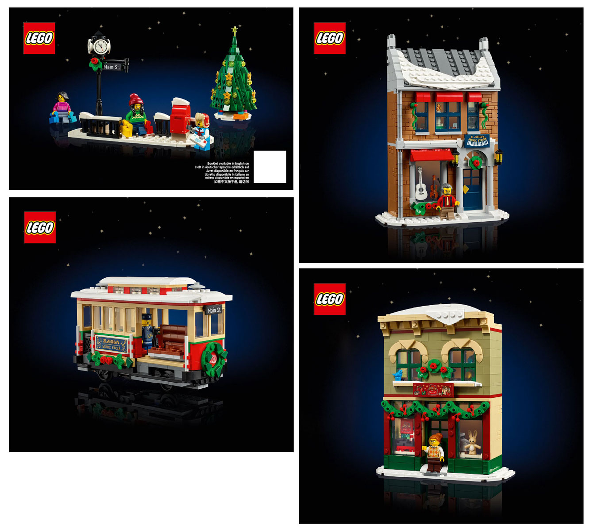 LEGO Icons Holiday Main Street Set #10308 Includes Instructions and Minifigures