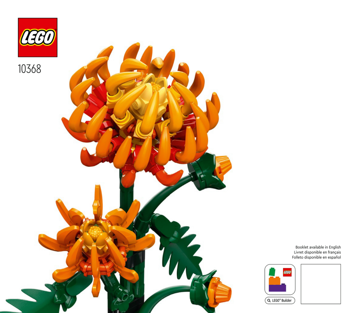 LEGO Botanicals Chrysanthemum Set #10368 Includes Instructions