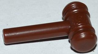 LEGO Judge's Gavel - Reddish Brown Small Hammer