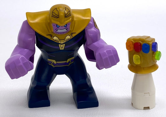 LEGO Marvel Superheroes Thanos Giant Figure / Minifigure with Infinity Gauntlet and Stones