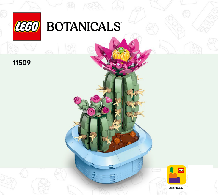 LEGO Botanicals Flowering Cactus Set #11509 Includes Instructions