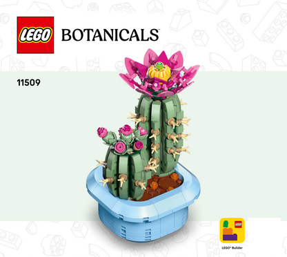 LEGO Botanicals Flowering Cactus Set #11509 Includes Instructions