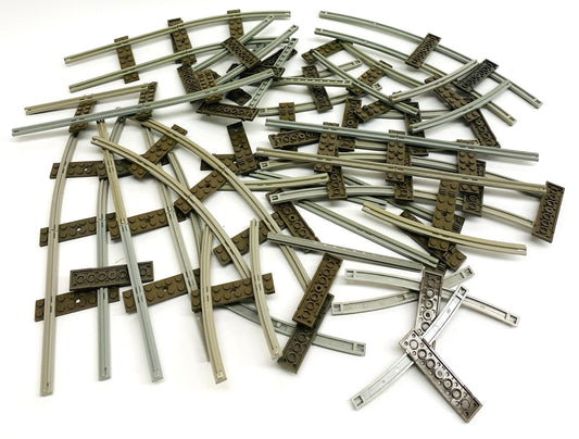 LEGO Trains Vintage Track and Sleeper Fun Pack Light Grey / Dark Grey (Old Shades)