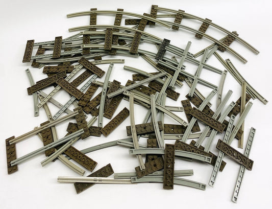 LEGO Trains Vintage Track and Sleeper Fun Pack Light Grey / Dark Grey (Old Shades)