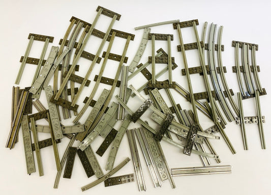 LEGO Trains Vintage 12V Track Mixed Fun Pack Includes Conducting Rails and Sleeper Plate