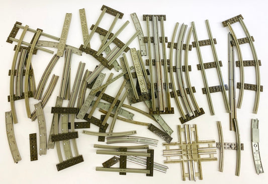 LEGO Trains Vintage 12V Track Mixed Fun Pack Includes Conducting Rails and Sleeper Plate