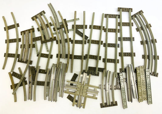 LEGO Trains Vintage 12V Track Mixed Fun Pack Includes Conducting Rails and Sleeper Plate