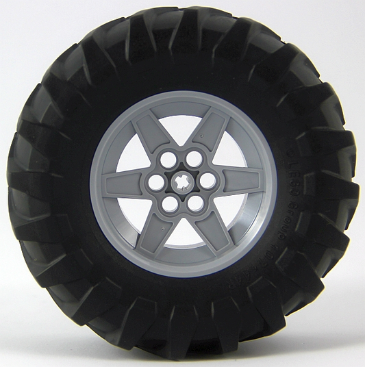 LEGO Technic Tyre 107x44R with Light Bluish Grey Hub - Ninjago Quake Mech