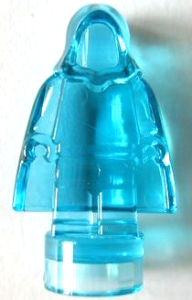LEGO Statuette / Trophy Trans Light Blue with Cape