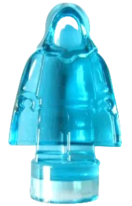 LEGO Statuette / Trophy Trans Light Blue with Cape