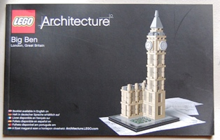 LEGO Architecture Big Ben Instructions ONLY for Set #21013