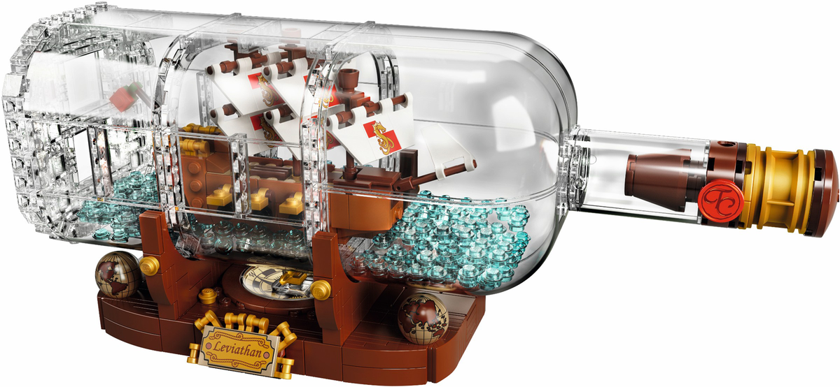 LEGO Ideas Ship in a Bottle Set #21313 Includes Instructions