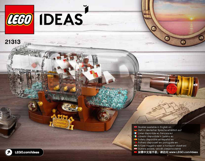 LEGO Ideas Ship in a Bottle Set #21313 Includes Instructions
