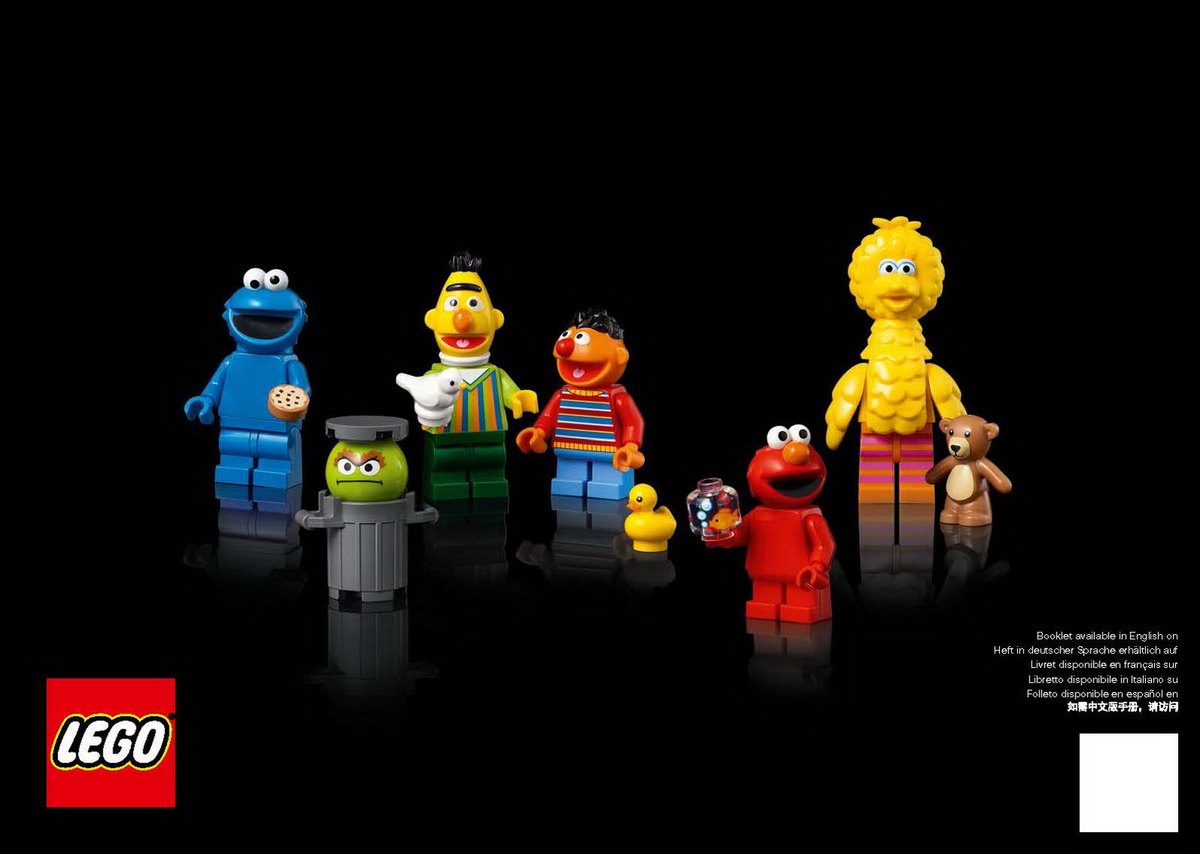 LEGO Ideas 123 Sesame Street Set #21324 Includes Instructions and Minifigures