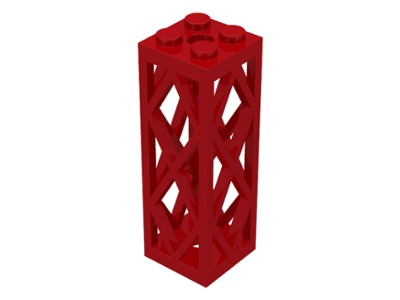 LEGO Vintage Red Lattice Support 2x2x5 Space / Trains