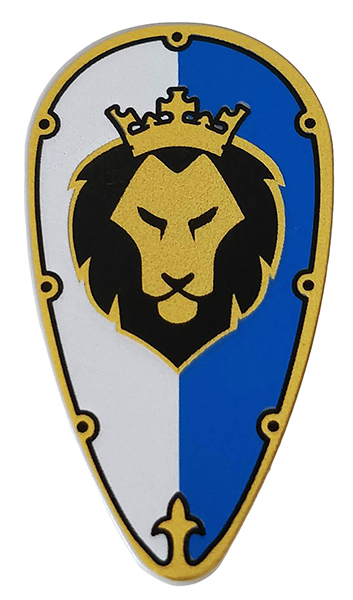 LEGO Light Bluish Grey Shield with Lion Head Pattern