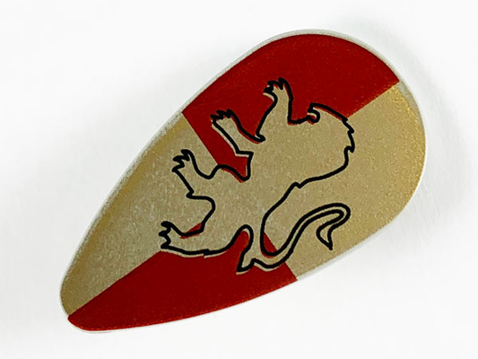 LEGO Harry Potter Light Bluish Grey Shield with Gryffindor Pattern