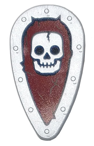 LEGO Castle Shield with Skull Pattern