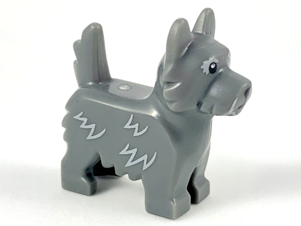LEGO Wizard of Oz Toto - Dark Bluish Grey Terrier Dog