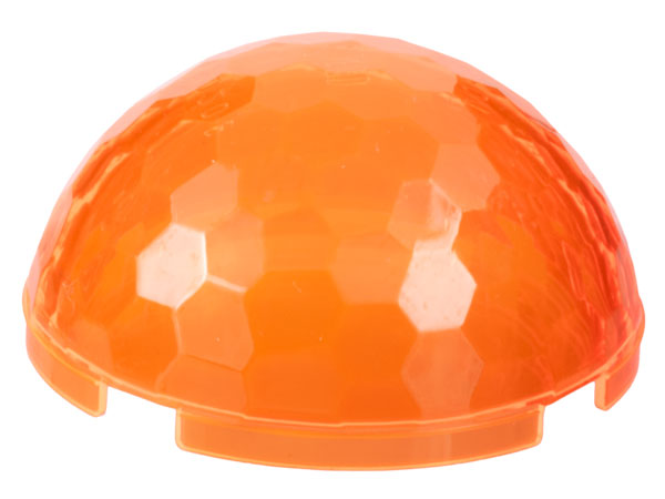 LEGO Trans Neon Orange Cylinder Hemisphere 4x4
